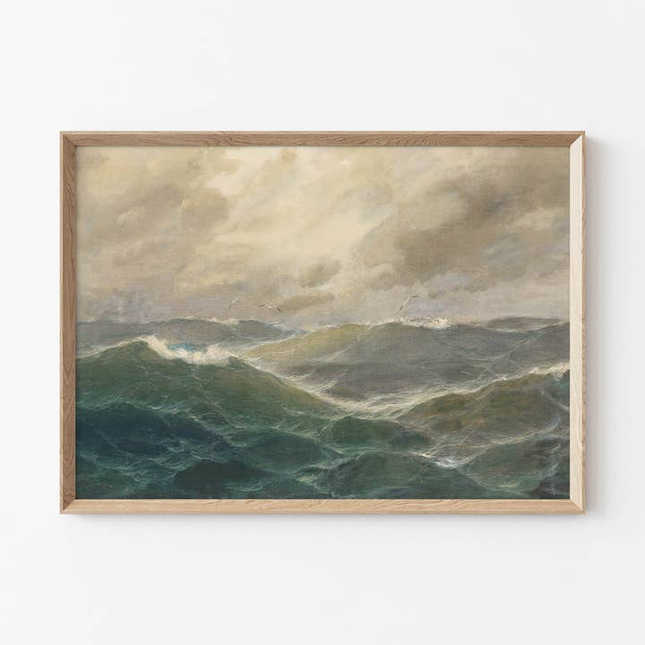 Impression d'art vintage - Paysage de plage - 'Ocean Water' n° 2 pour la vente par AMY WARR ART