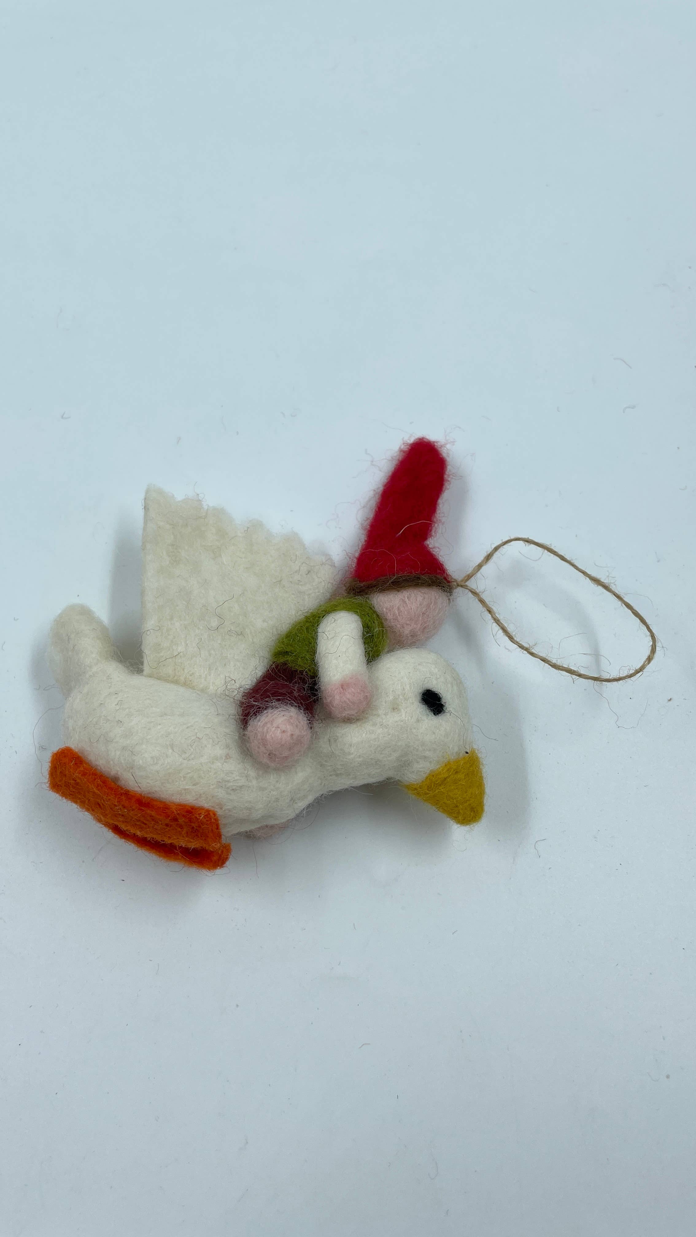 Funky Yak Ltd - Wholesale Ornament - Handmade Felt Christmas Little Elf w DeerOrnament/Decoration2