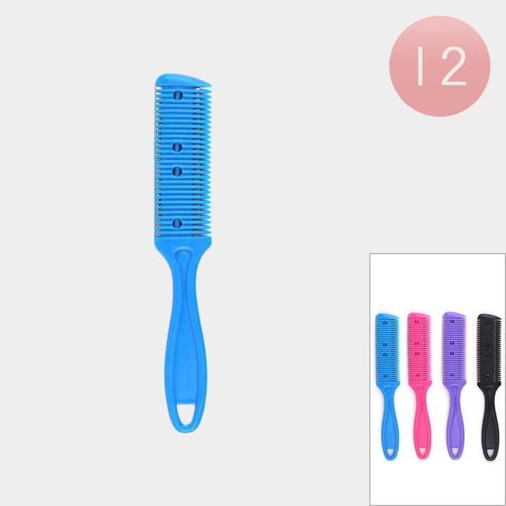 Sensibling Corp. - Wholesale Hair brush/comb - 12PCS - Multi-Functional Single Blade Razor Comb