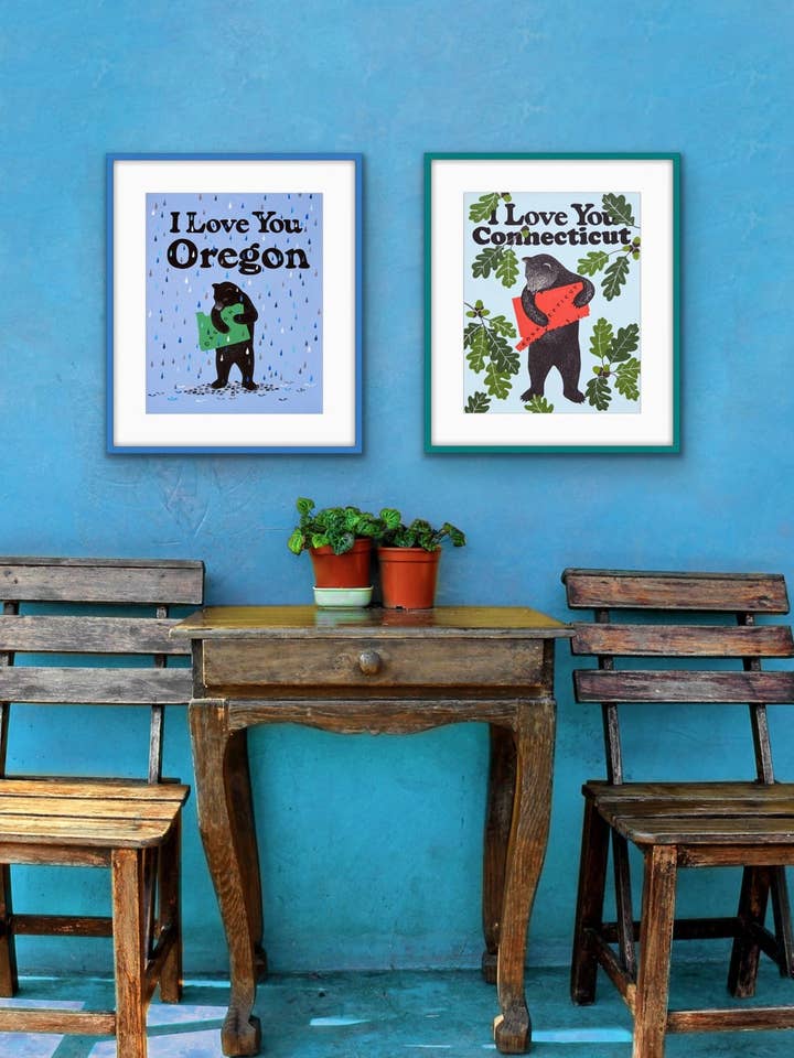 "I Love You Connecticut" Print for wholesale by 3 Fish Studios