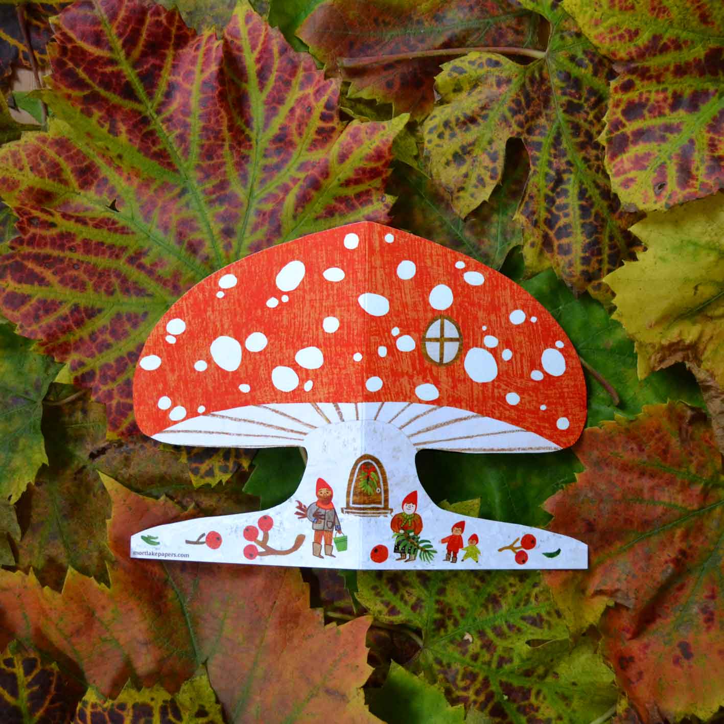 Mortlake Papers - Wholesale Christmas Card - Snowy Mushroom Card | Christmas Card | Toadstool Card
3