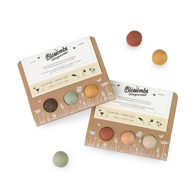 Gaveæske med 3 Blossombs frøbomber for engroshandel hos Blossombs