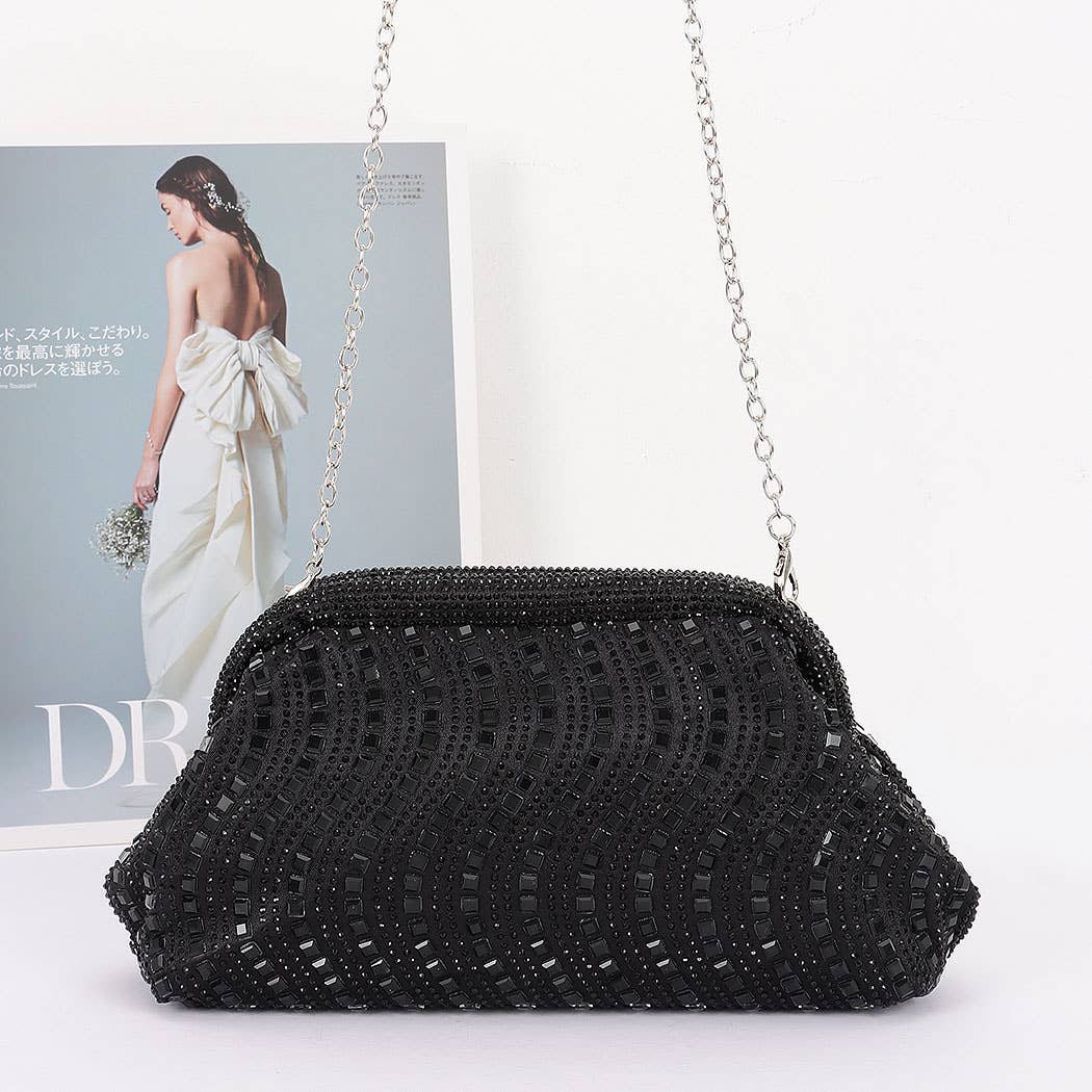 3AM BY H&D ACCESSORIES – wholesale Clutch bag – women's – Rhinestone Satin Clutch0