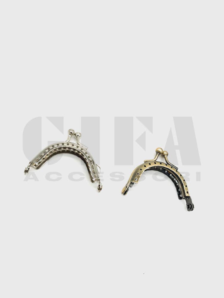 Gifa Accessori - Vendita all'ingrosso Fibbie per cintura - Clic clac con fori per portamonete cm 5,5 x 4,50