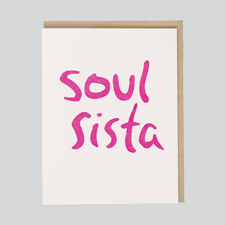 Soul Sista Card for wholesale by folio press & paperie