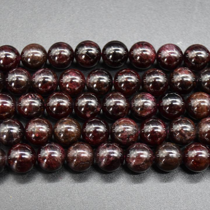 Oriental Direct Craft Supplies - Wholesale Beads - Natural Garnet Semi-Precious Gemstone Round Beads6