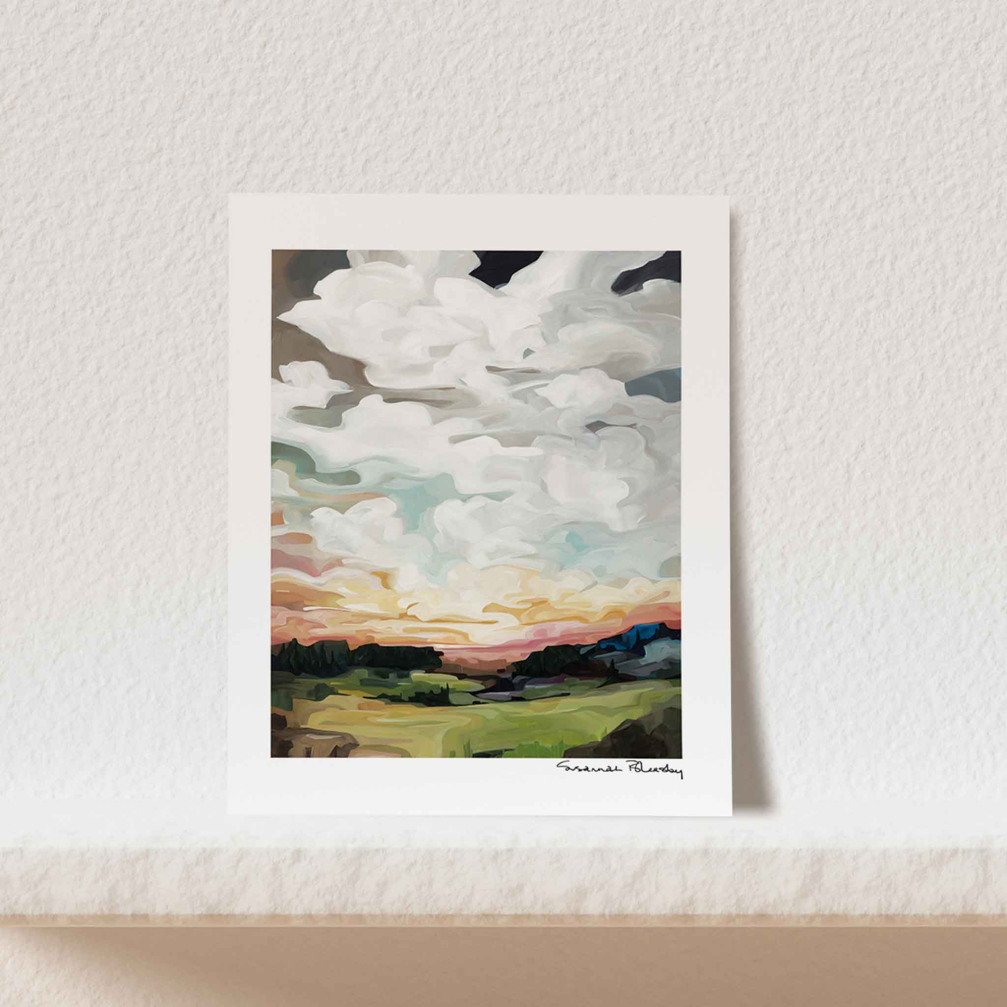 Susannah Bleasby Art - Wholesale Art Print - What Once Was | Autumn sunset painting | Vertical Art Print1