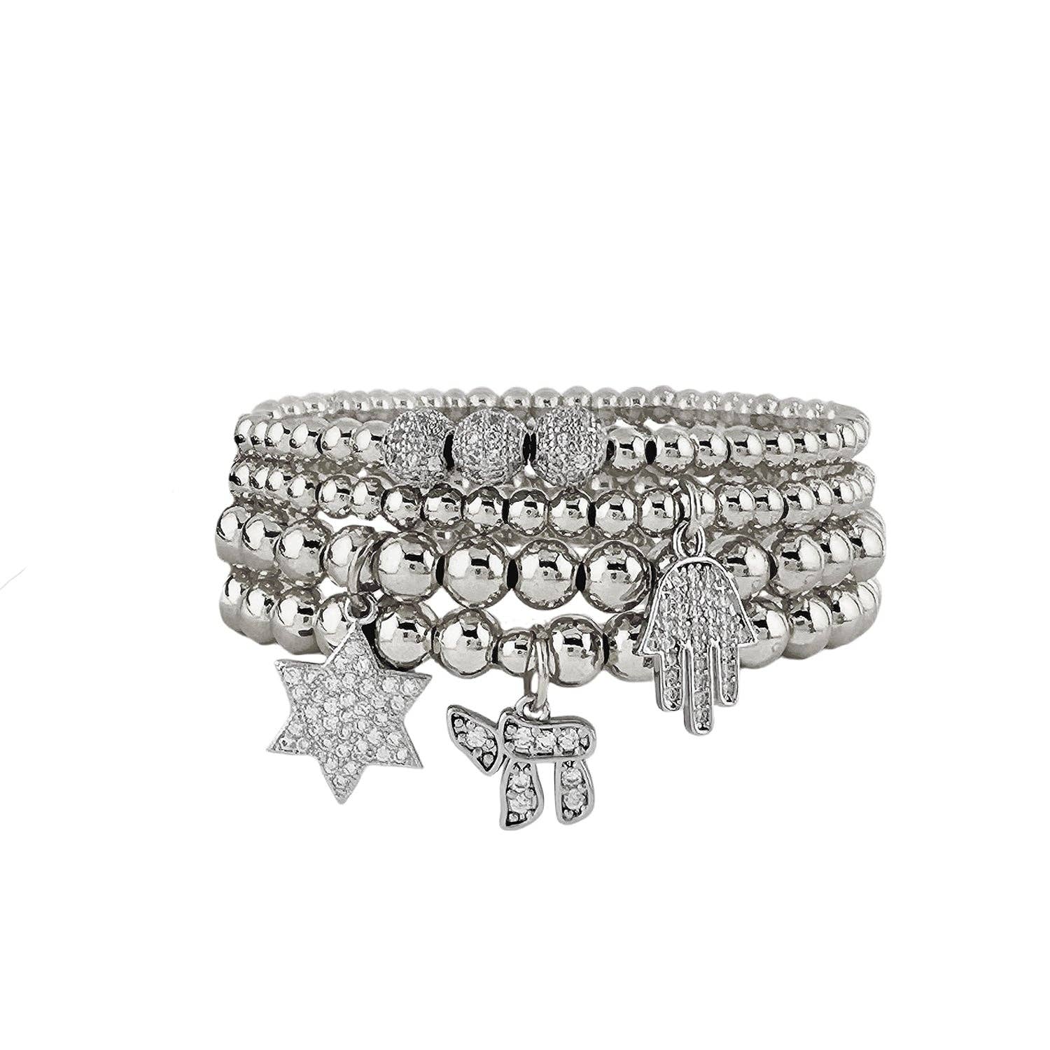 Love, Lisa - Wholesale Charm/Dangle Bracelet - Hanukkah Judaica Charm Bracelet Stack2