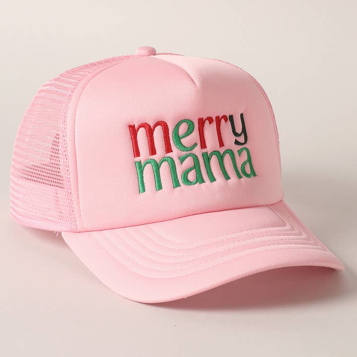 Fashion City - Vendita all'ingrosso Cappellino da camionista - Donna - Cappello da camionista Merry Mama con retro in rete ricamato2