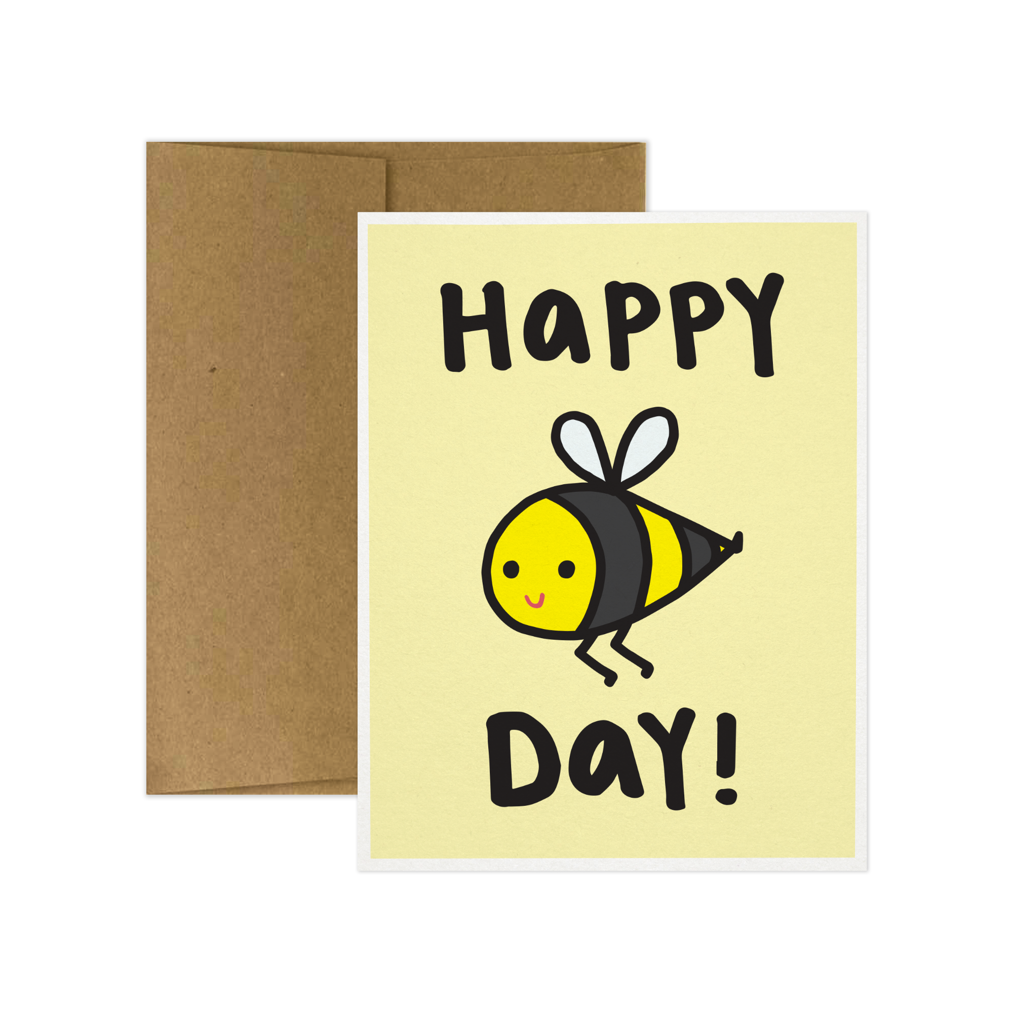 Tiny Gang Designs - Wholesale Birthday Card - Happy Bee Day! Greeting Card. Birthday Card. Cute Birthday.1