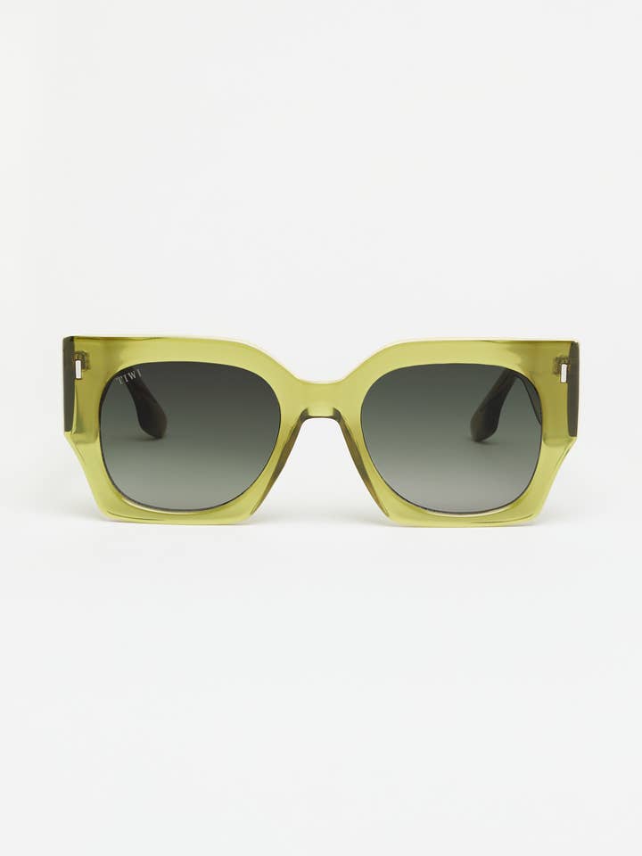 sunglasses shiny green/beige topline for wholesale by TIWI