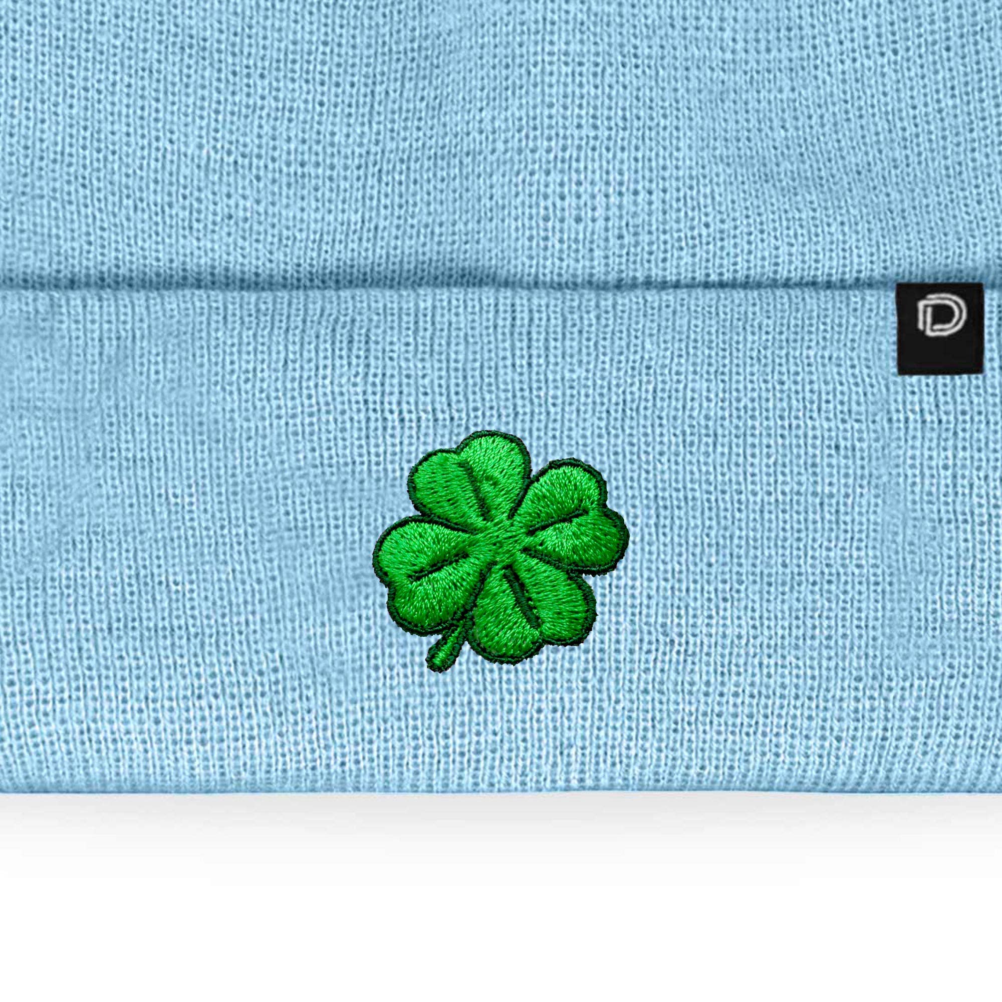 Dalix - Wholesale Beanie - Women's - Dalix Embroidered Clover Beanie Cap Cuffed Knit Hat Women13