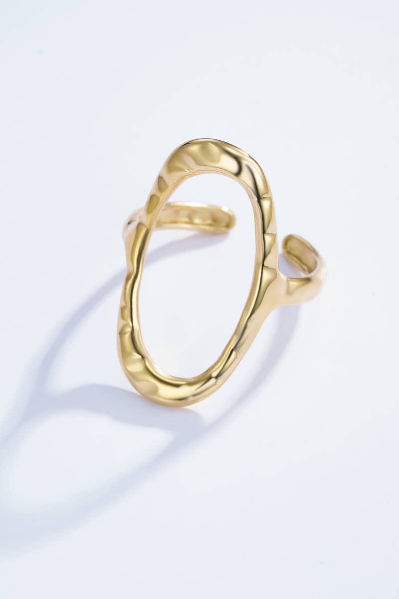 BYREN | ÉLINE L'ATELIER – Engroshandel Båndring – 424AQ07 tekstureret ring i rustfrit stål0