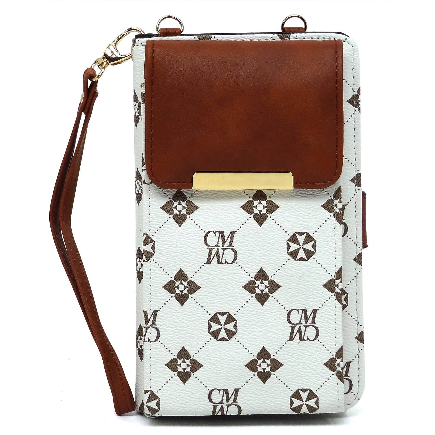 M&M HANDBAGS, LLC. - Wholesale Phone Wallet - Women's - CM073  Monogram Bifold Wallet Crossbody Cell Phone Case2