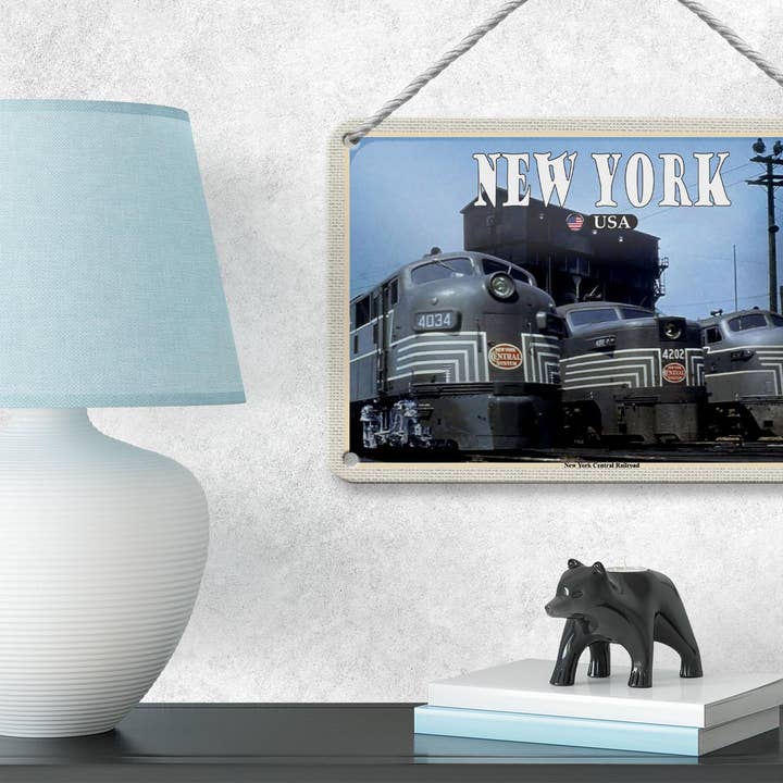 Femer - Wholesale Sign - New York New York Central Railroad Trains Travel 18x12 cm Tin Sign3