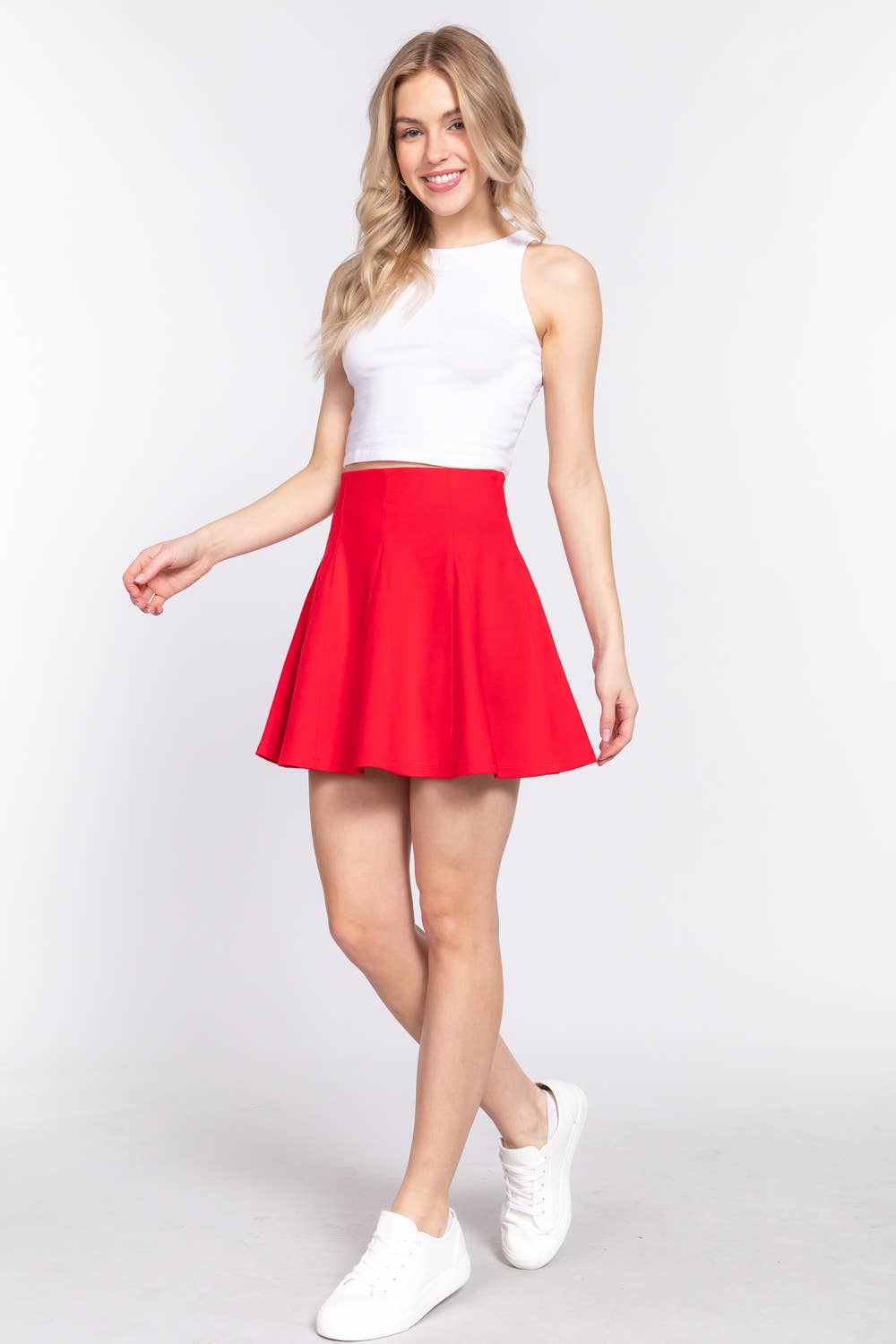 Active Basic | Active USA - Wholesale Skirt - Women's - Ponte Mini Skater Skirt26