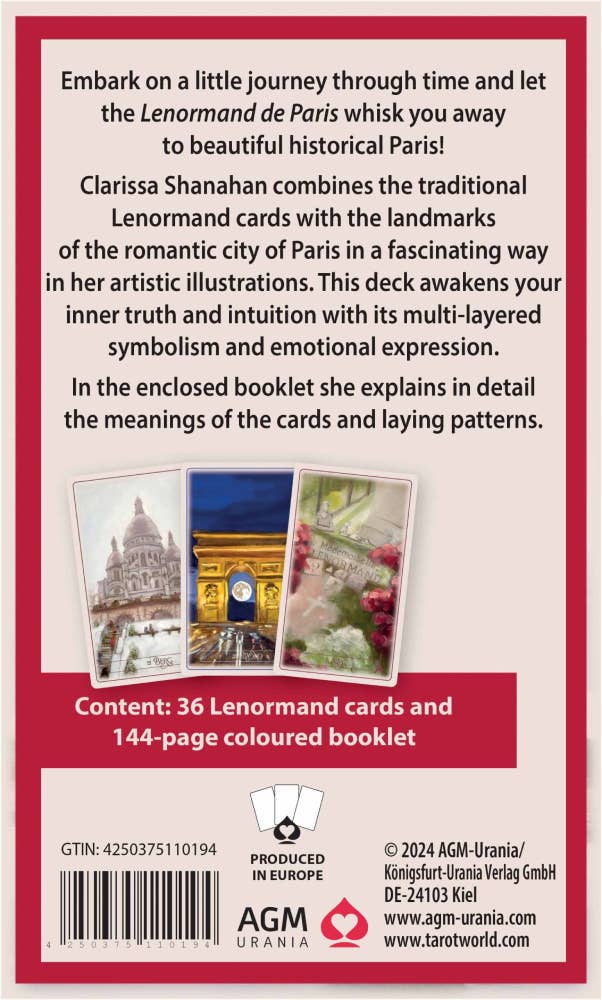 Cardshouse – Großhandel Tarot-Karten – Lenormand De Paris Kartenspiel AGM2