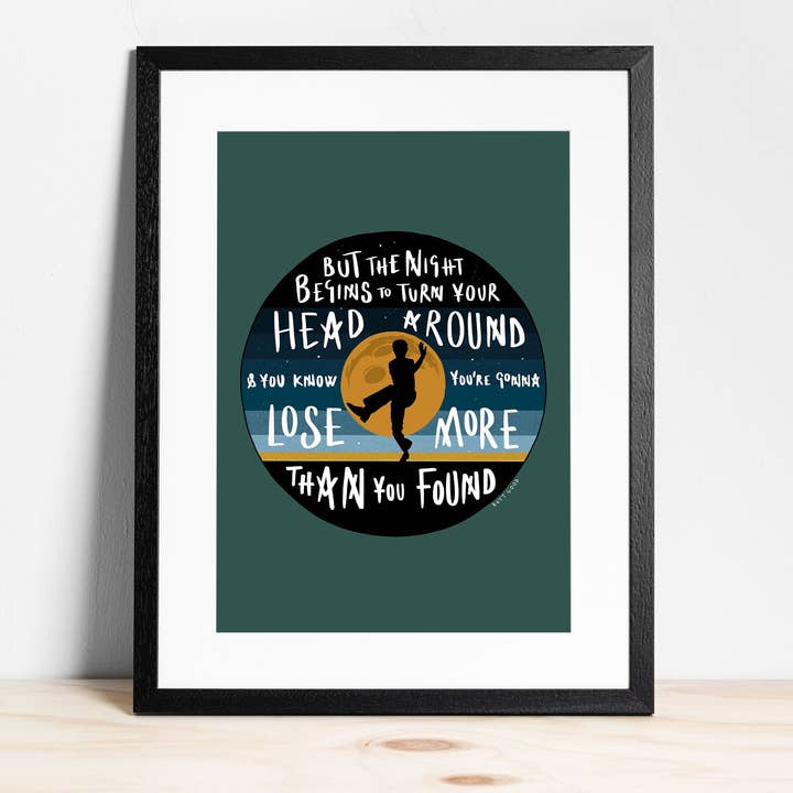 Frankie Valli 'The Night' Lyrics - Skriv ut i färg för wholesale av Reyt Good Illustration