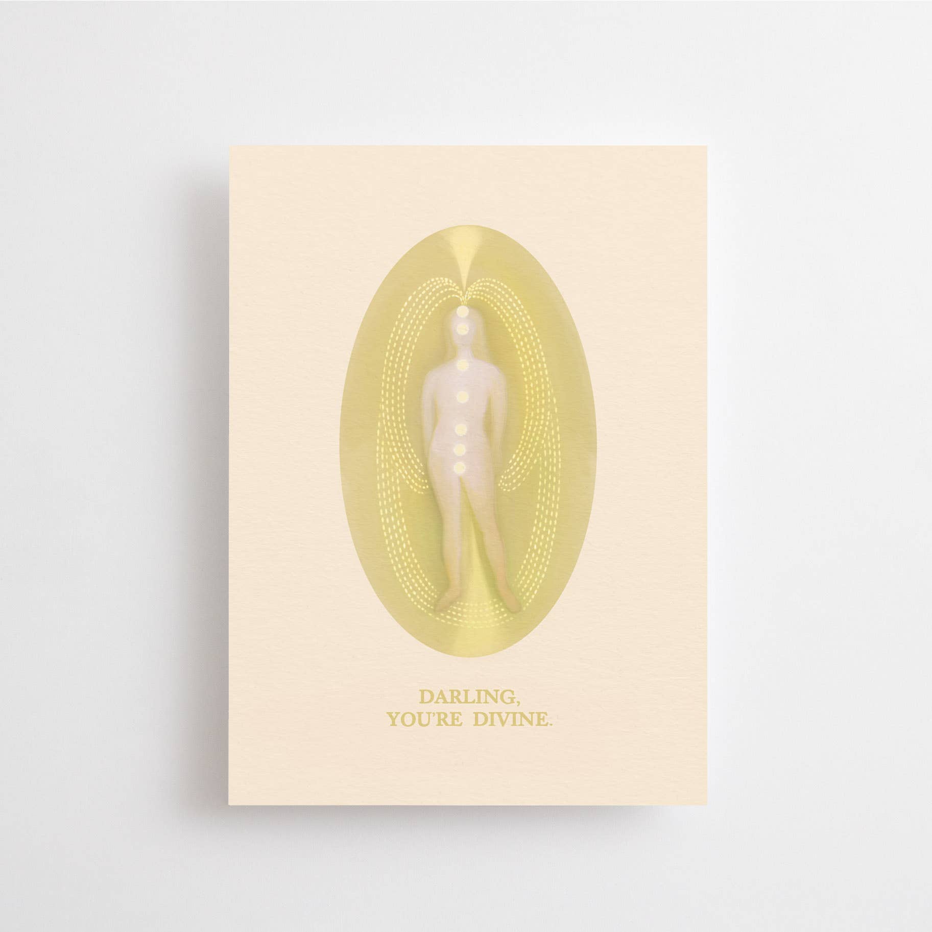 Anna Cosma – Großhandel Postkarten – SCHATZ, DU BIST GÖTTLICH - KARTE - AURA - KÖRPER - CHAKRA