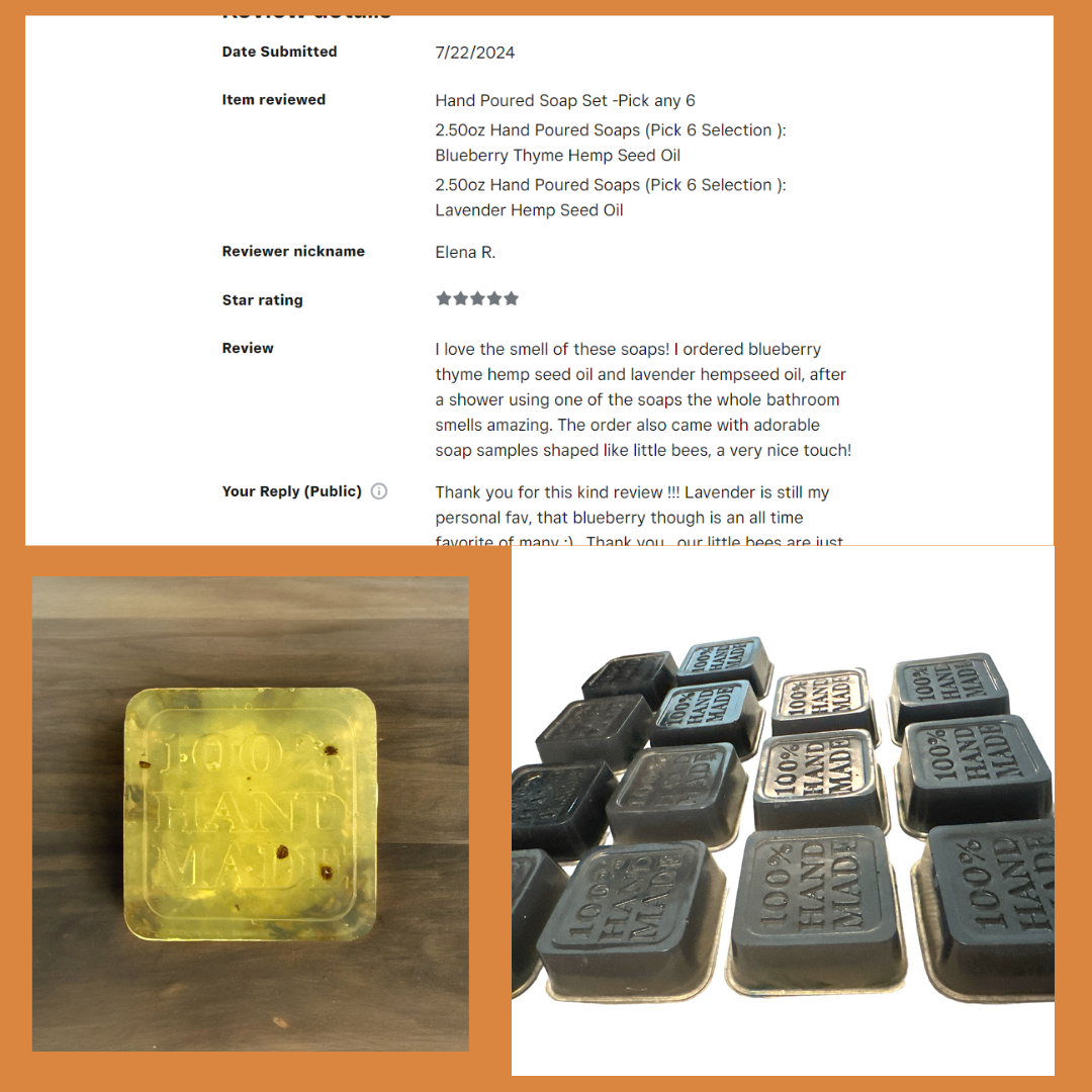 Well Fed Wolf L.L.C. - Wholesale Zeepblok - Bosbessentijmhennepzaadolie, indigo-poederzeep 2,5 oz 7