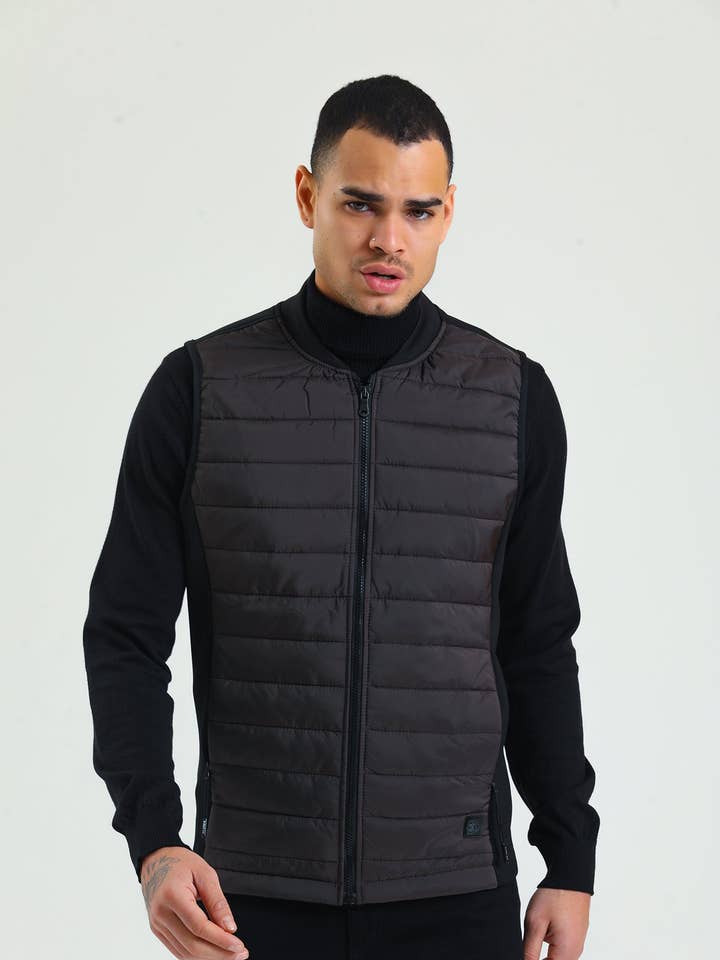 Lightweight Puffer Vest - Brown for wholesale by Ron Tomson