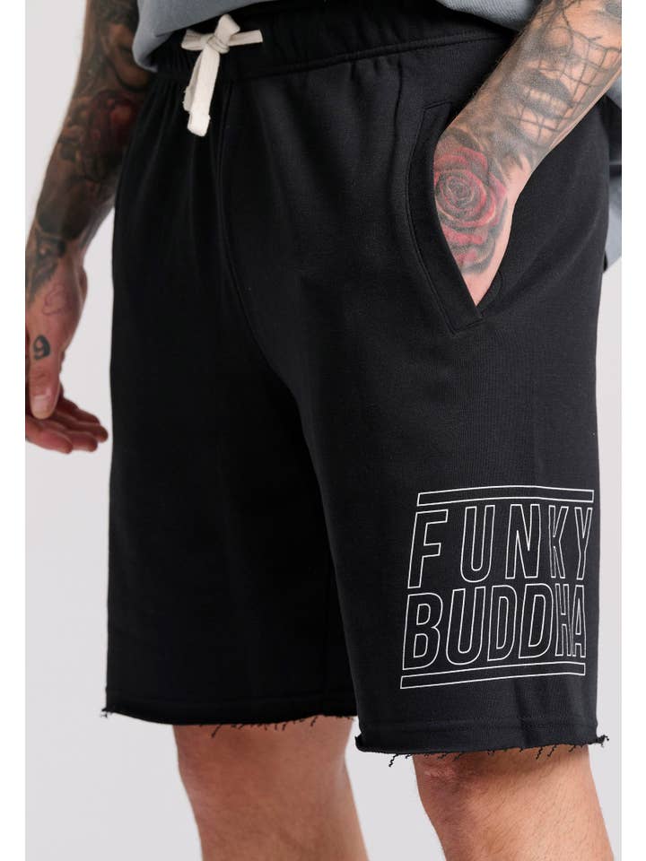 Funky Buddha - Vente Short – homme - Short de jogging à jambes larges avec imprimé Funky Buddha2