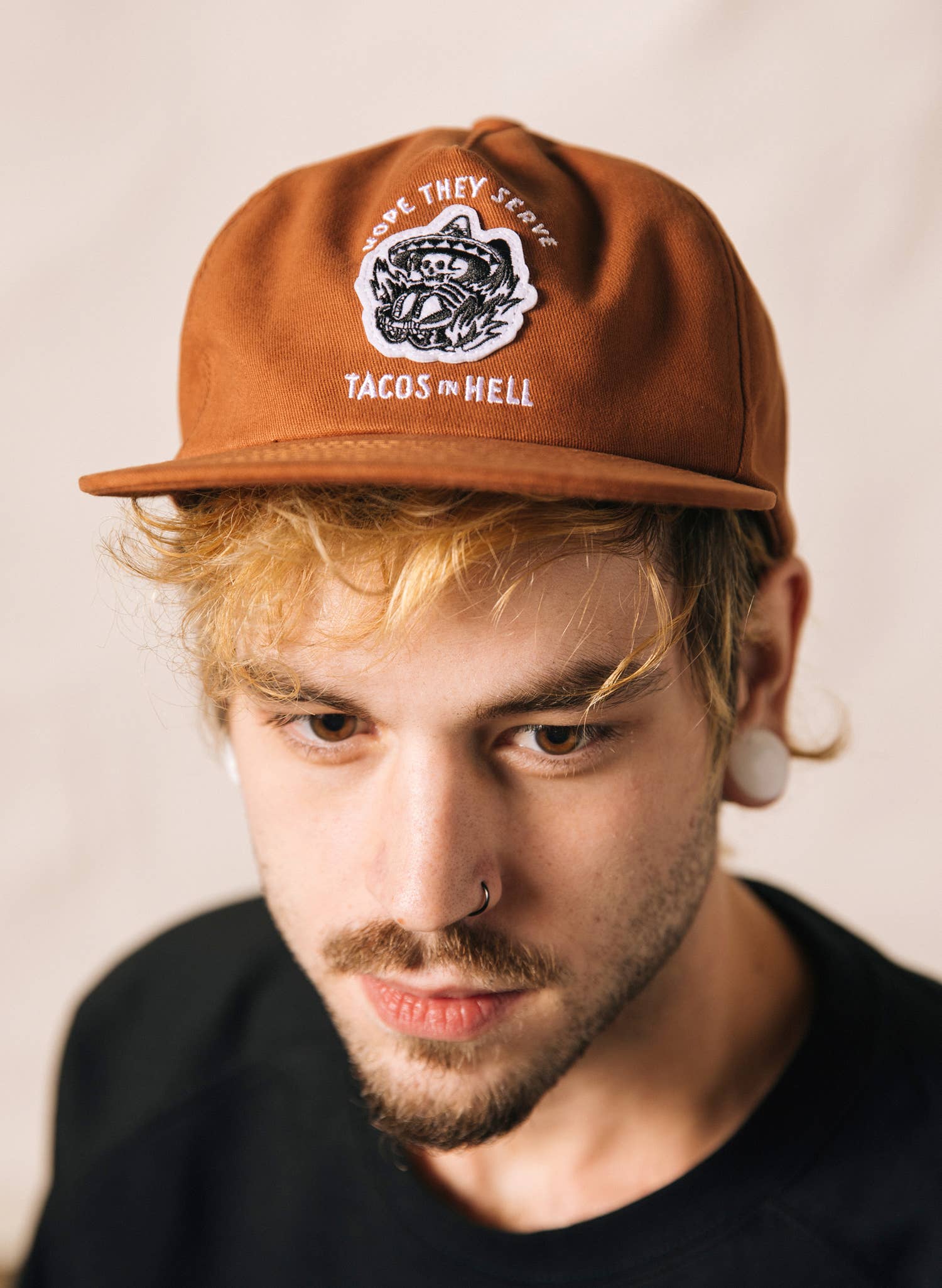 Pyknic - Wholesale Flat Brim Cap - Men's - Hope They Serve Tacos in Hell Hat