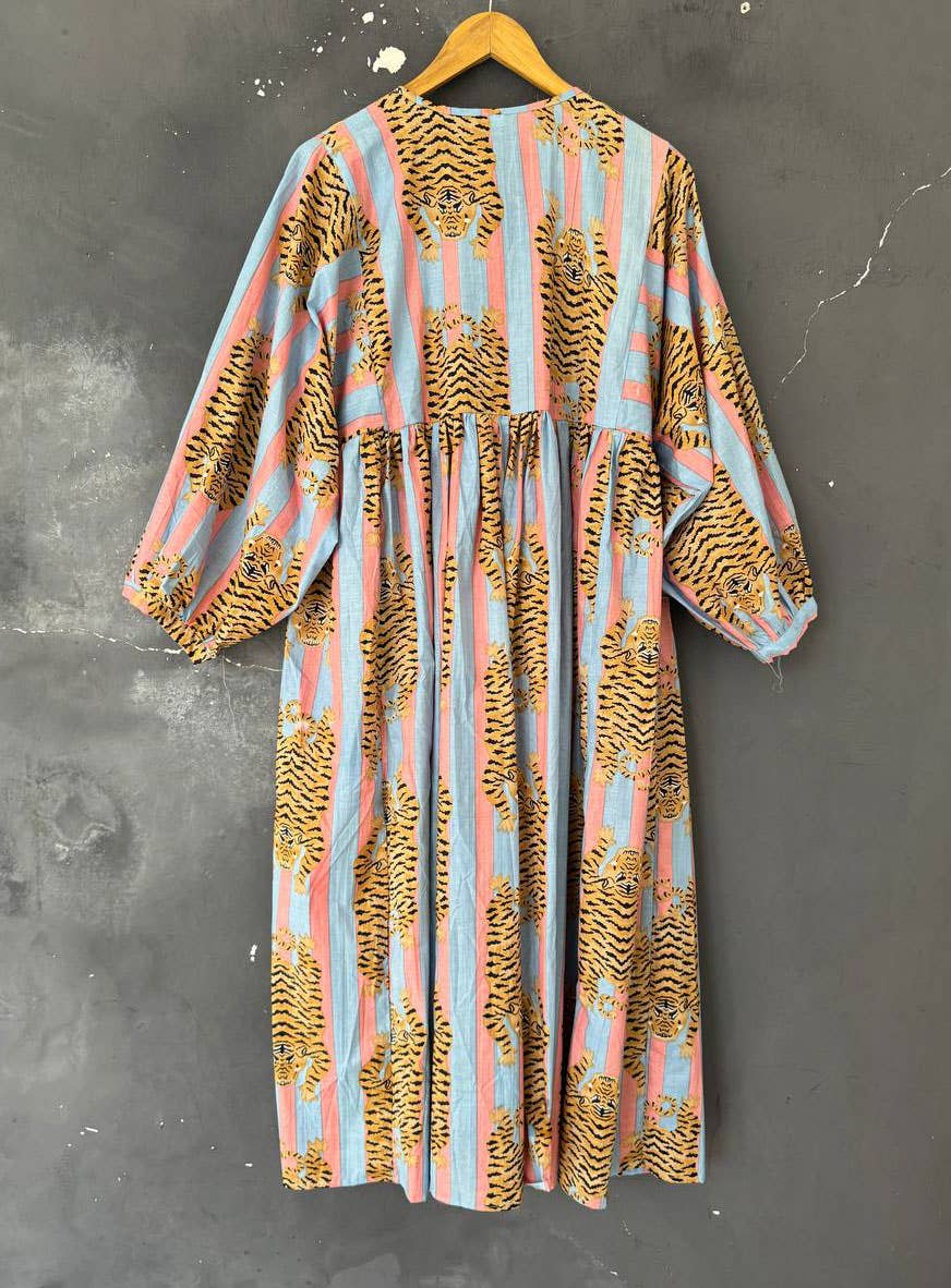 bhavnas boutique - Wholesale Dress - Women's - Indian Cotton Dress Tiger Printed Women's Dress2