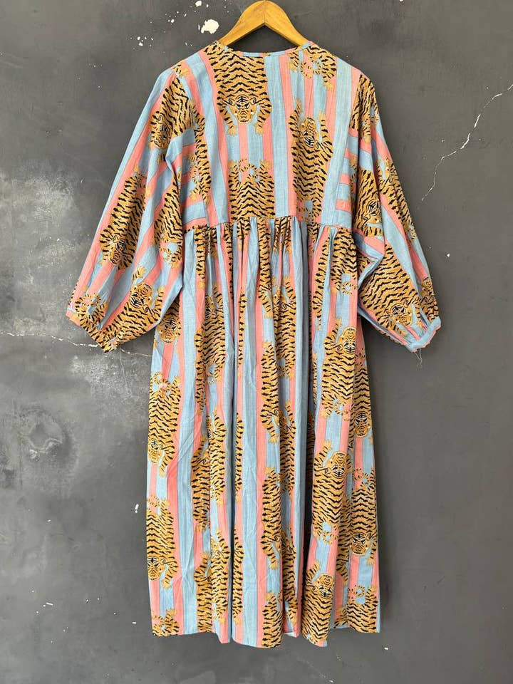 bhavnas boutique - Wholesale Dress - Women's - Indian Cotton Dress Tiger Printed Women's Dress2