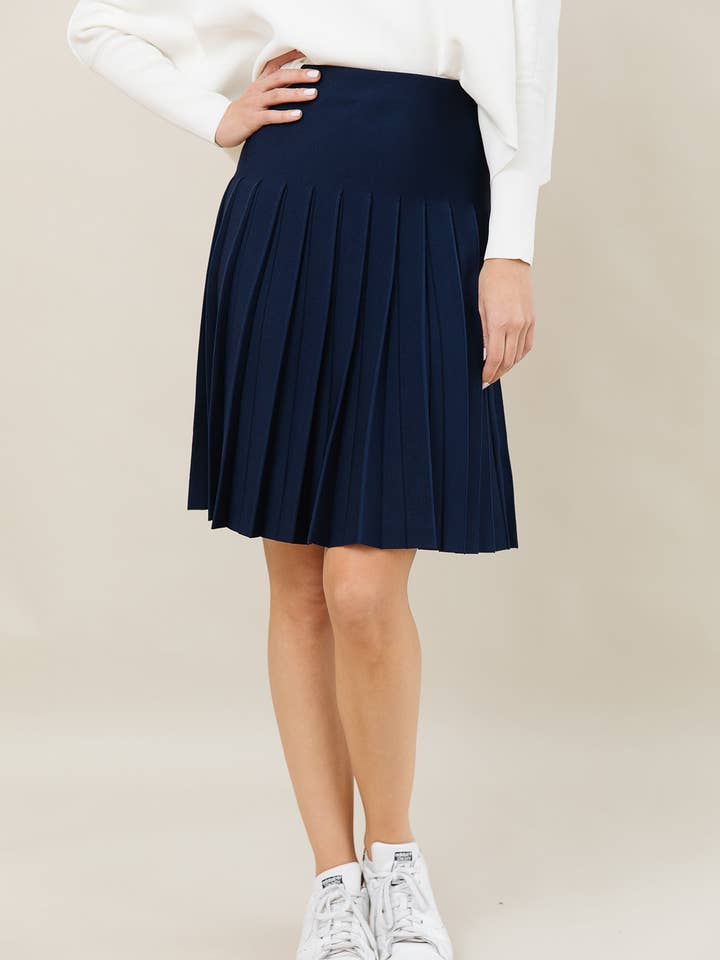 Infinity Skirt in Midnight Navy for wholesale by Apparalel