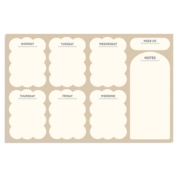 Bloco de Notas Semanal: Formas Neutras por atacado de The Paper + Craft Pantry