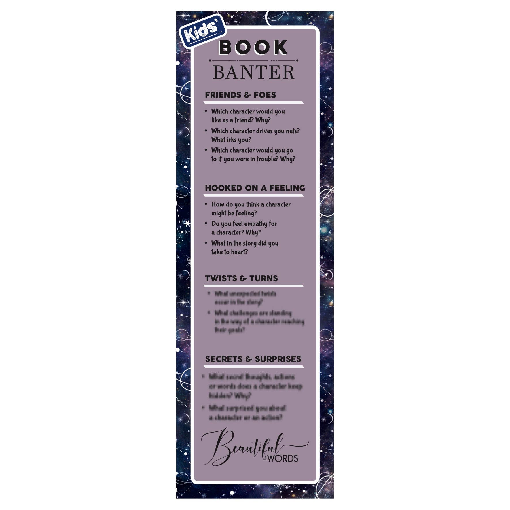 Beautiful Words - Wholesale Bookmark - Kids' Book Banter Bookmark0