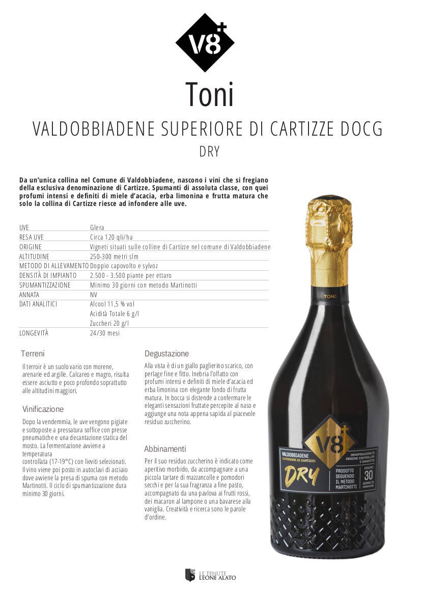 Metina SAS - Wholesale Champagne/Sparkling Wine - Sir Toni Valdobbiadene Sup. Cartizze Vineyeards V8+ 75 cl4