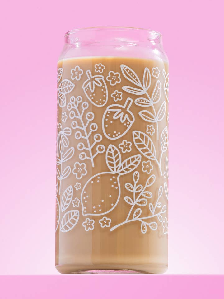 Verre à motif blanc 20 oz pour la vente par Ten By Ten