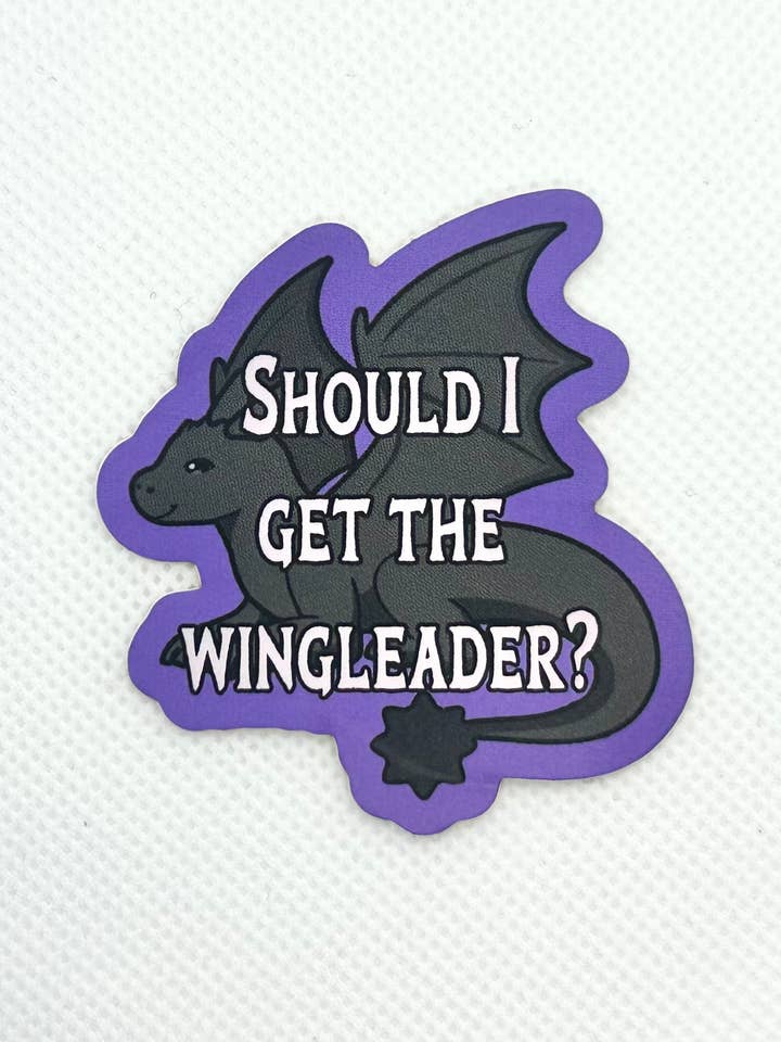 Should I Get the Wingleader Smirking Dragon Matte Sticker for wholesale by A Little Crafty Fox