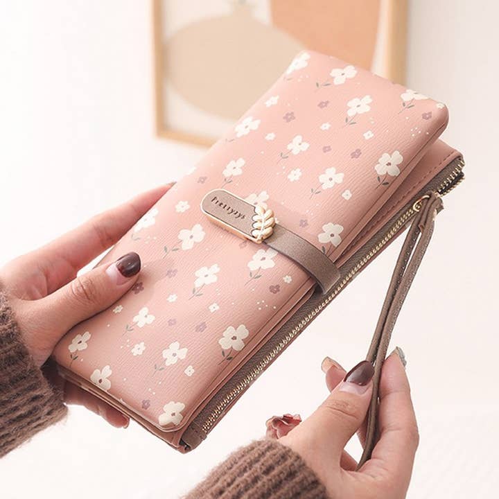 ACCITY - Wholesale Wallet - Women's - LADIES LONG SMALL FRESH PRINTED BUCKLE WALLET_CWAB232113