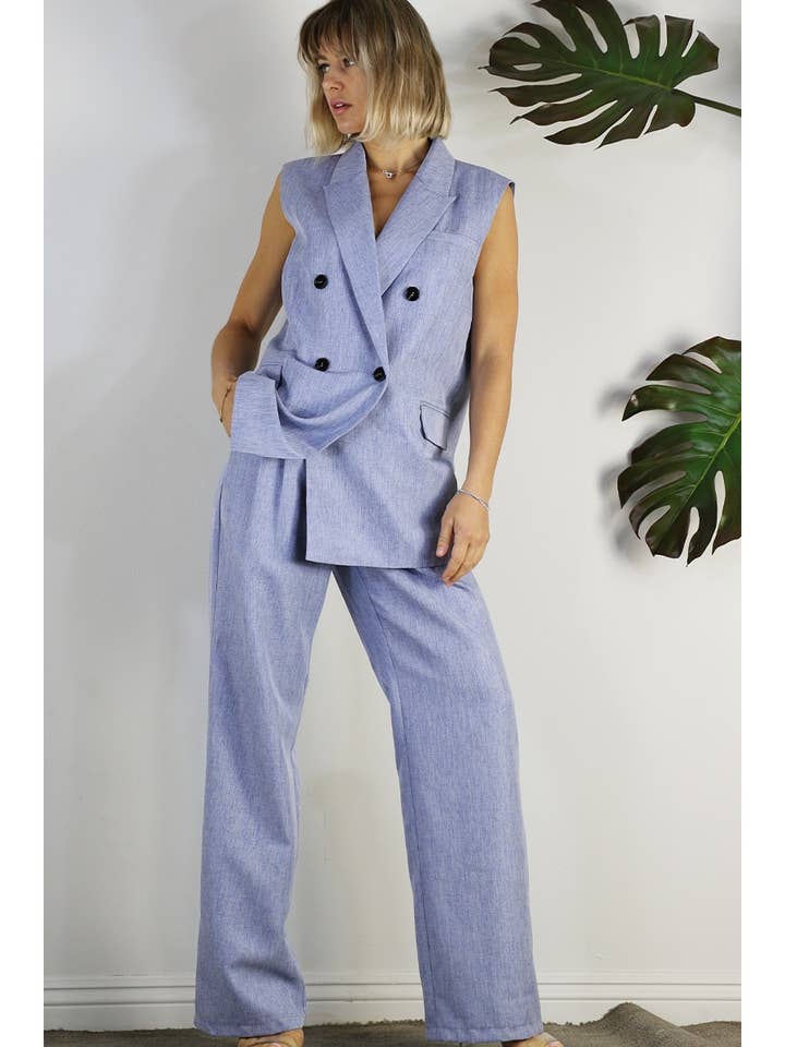 SET COMPLETO COMPLETO CON GILET PRIMAVERILE E PANTALONI LUNGHI per la vendita all'ingrosso da parte di Mulla