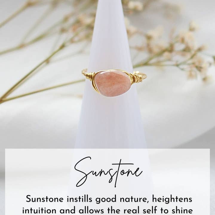 Divine Dulcet - Wholesale Single Stone/Solitaire Ring - 24 Karats Natural Crystals Hand Wired Solitaire Ring