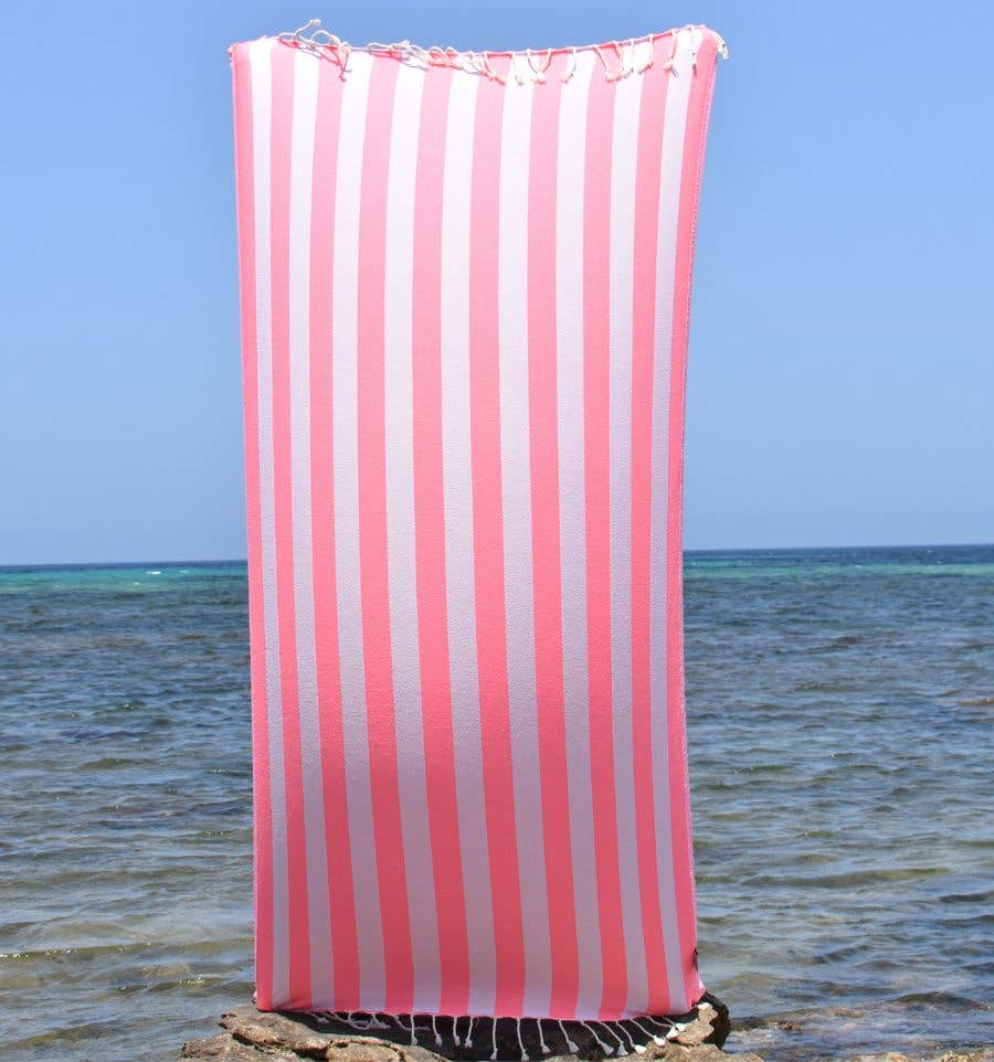Fouta Tunisia - Vendita all'ingrosso Telo mare - Fouta Alaska con righe verticali eleganti6