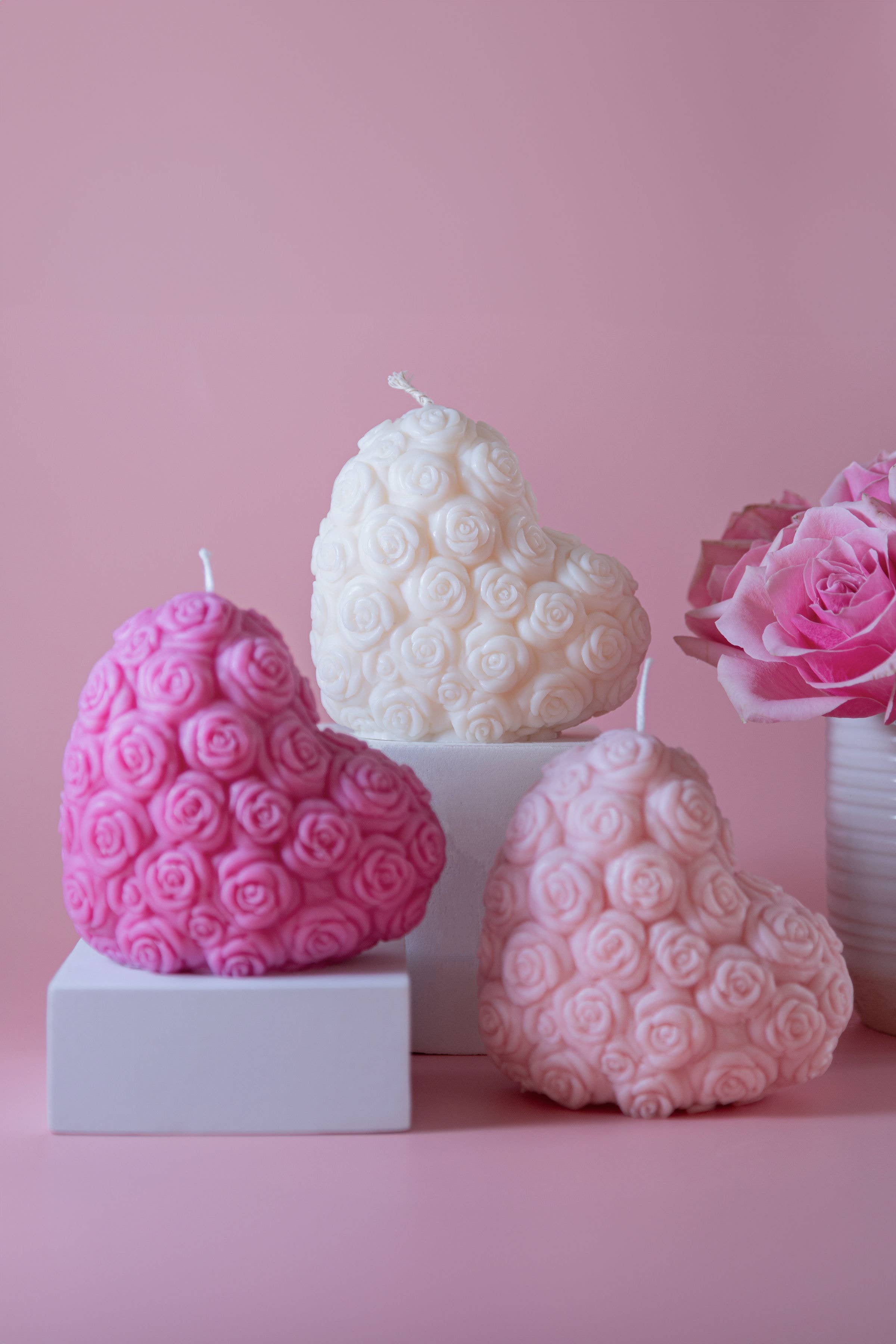 Ritual Spirit ltd - Wholesale Novelty Candle - Large Rose Heart Soy Wax Candle1