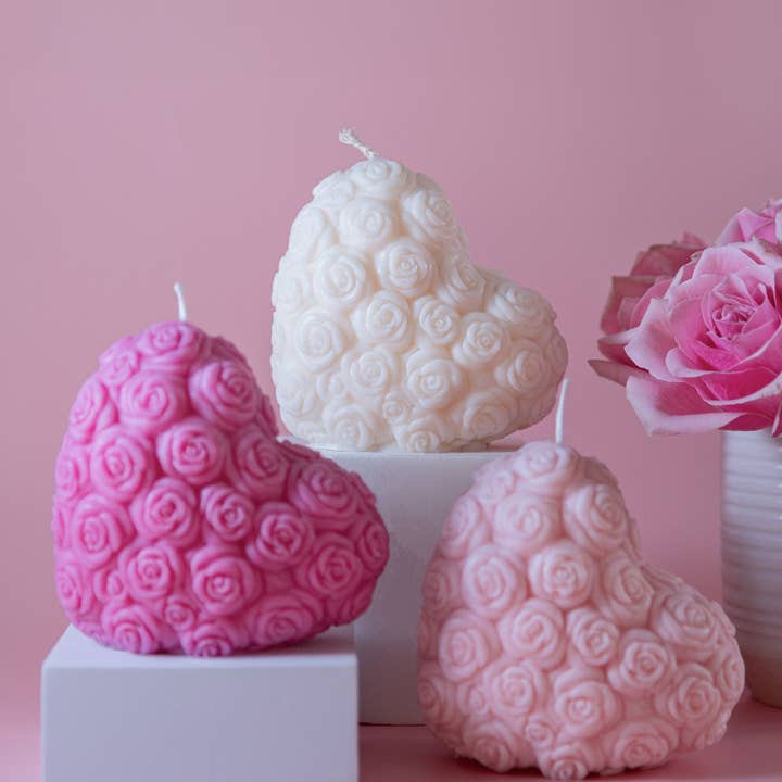 Ritual Spirit ltd - Wholesale Novelty Candle - Large Rose Heart Soy Wax Candle1
