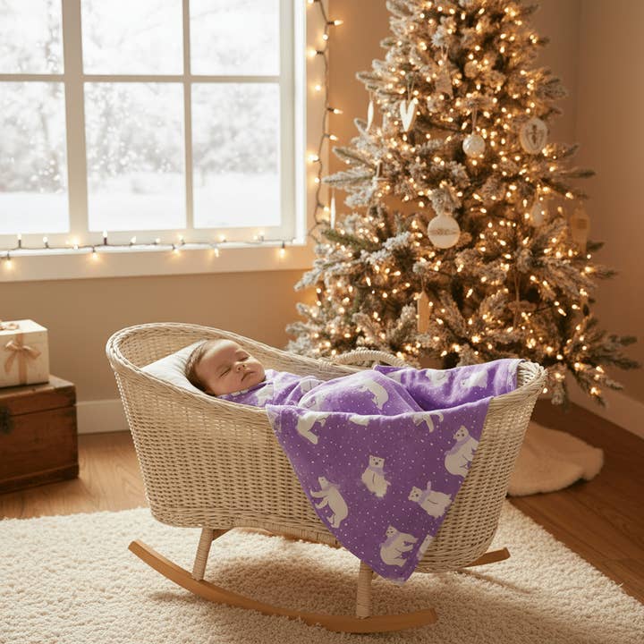 Baby It's Cold Toddler Cloud Blanket for wholesale by Sweet Bamboo