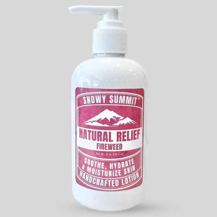 Snowy Summit Natural Relief Fireweed Lotion 8oz for wholesale by Snowy Summit