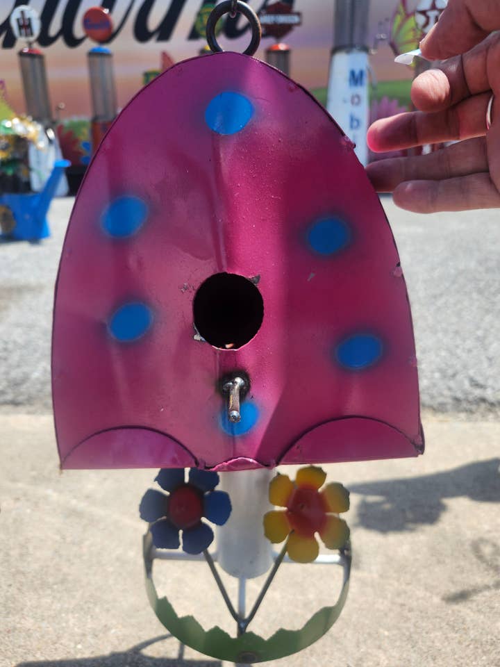 Mushroom Birdhouse for wholesale by Gigi's Yard Charms