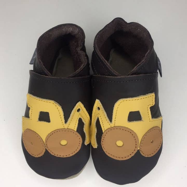 Digger Chocolate, Starchild Soft Leather Baby Shoes for wholesale by Follow Curiosity