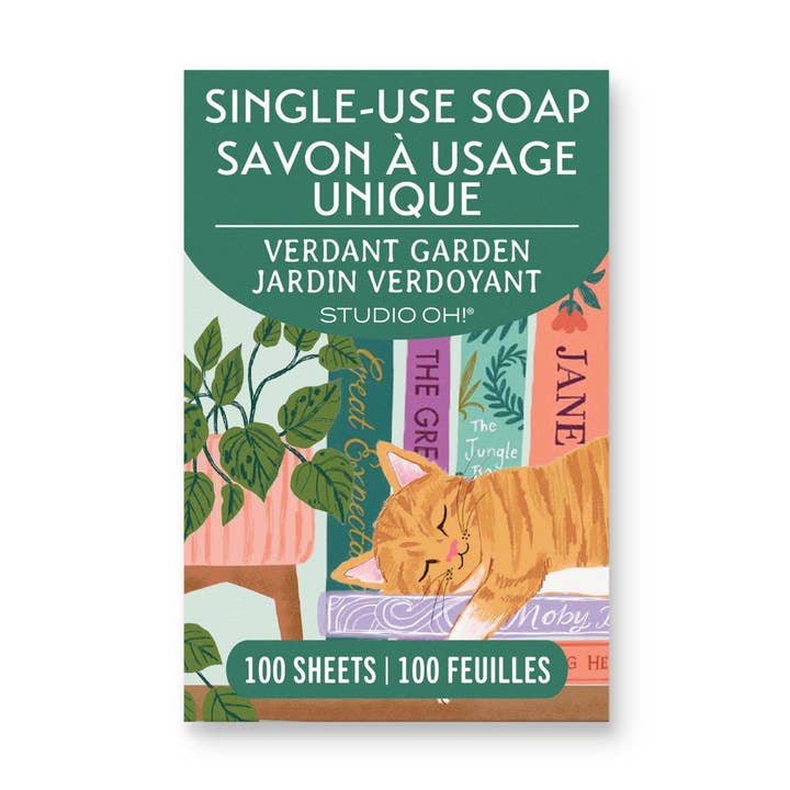 Cozy Reads Single-Use Soap Sheets for wholesale by Studio Oh!