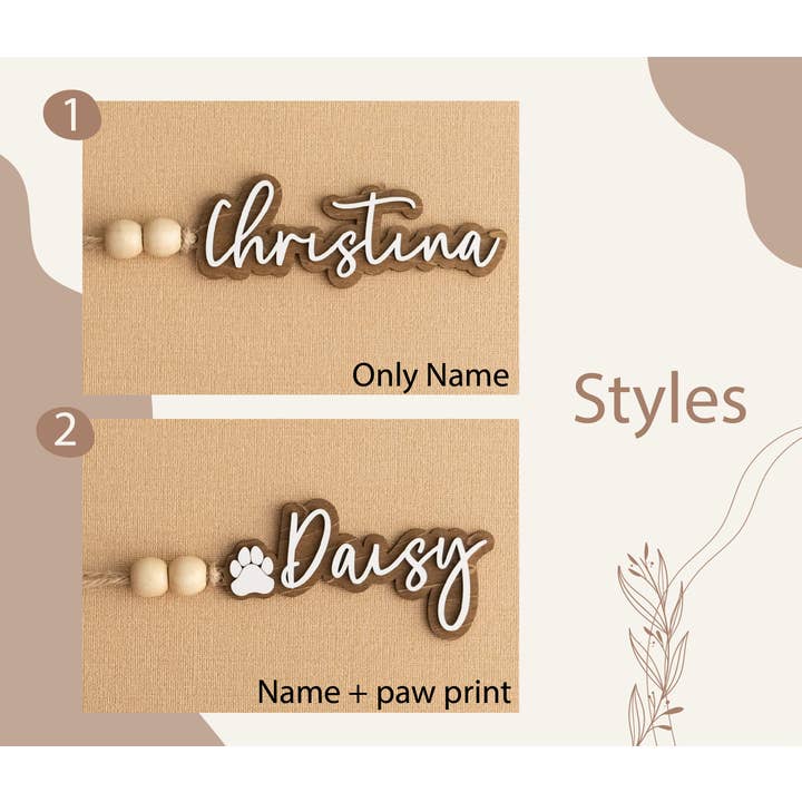 BearCrafts - Wholesale Ornament - Christmas Name Tag R522