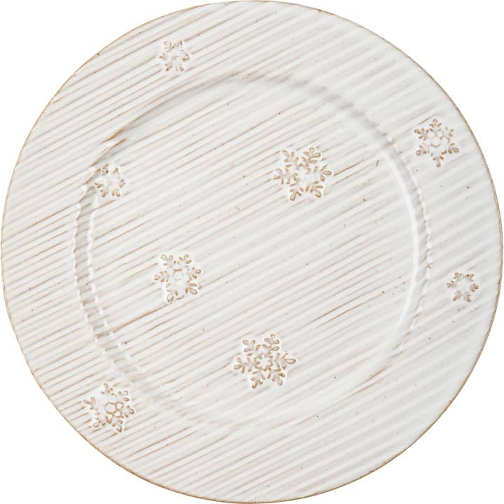 Primitives by Kathy - Wholesale Decorative Plate/Dish/Bowl - Ribbed Snowflake Large Plate