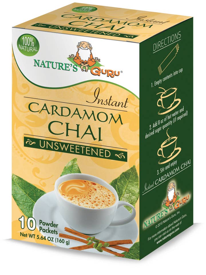 Instant Cardamom Chai Unsweet Bx 160g for wholesale by Nature's Guru