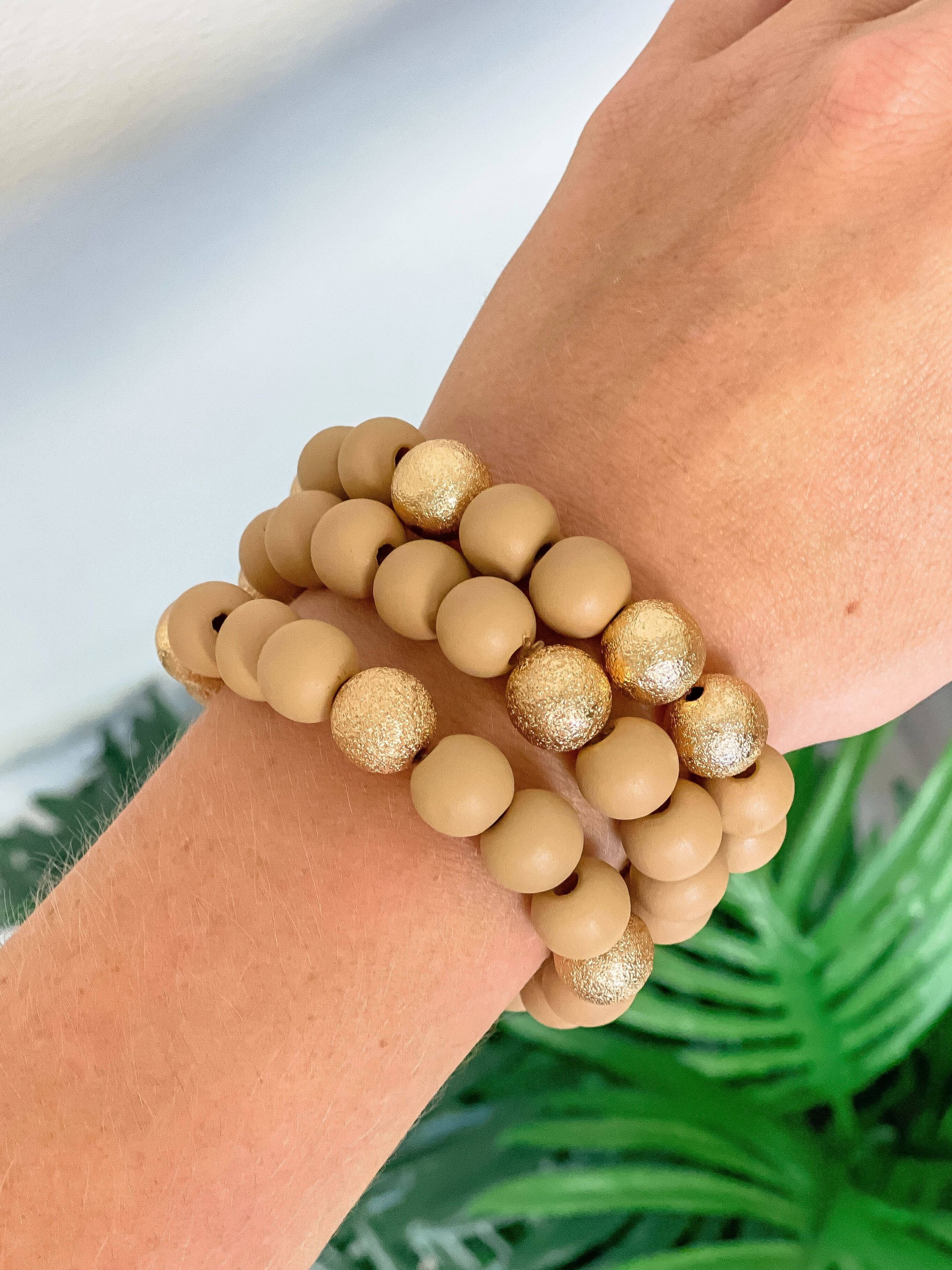 Prep Obsessed Wholesale - Vendita all'ingrosso Parure di gioielli - Pile di braccialetti con perline dorate e colorate1